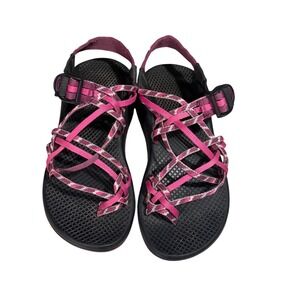 Chaco ZX/2 Sandals Women Size 6 Pink Black Strappy‎ Toe Loop Vibram
EUC